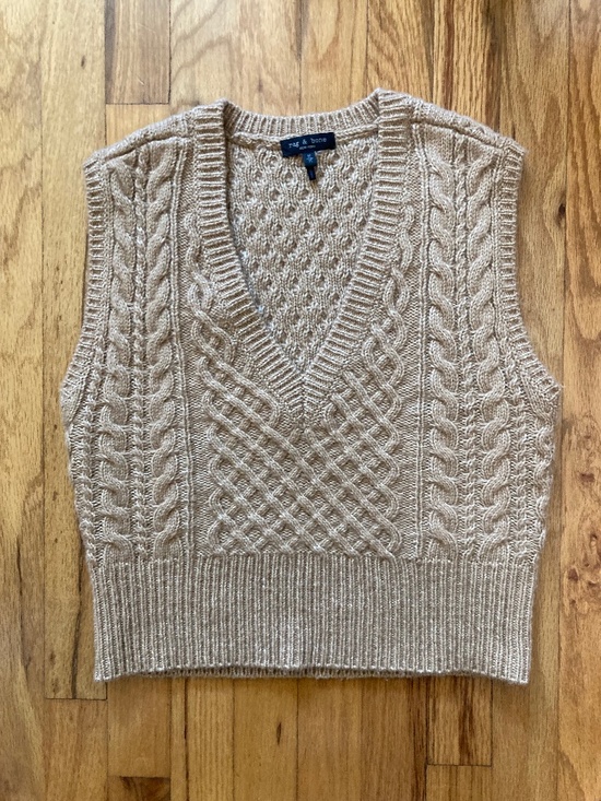 rag & bone Sweaters - rag & bone "Elizabeth" cable knit vest - LIKE NEW